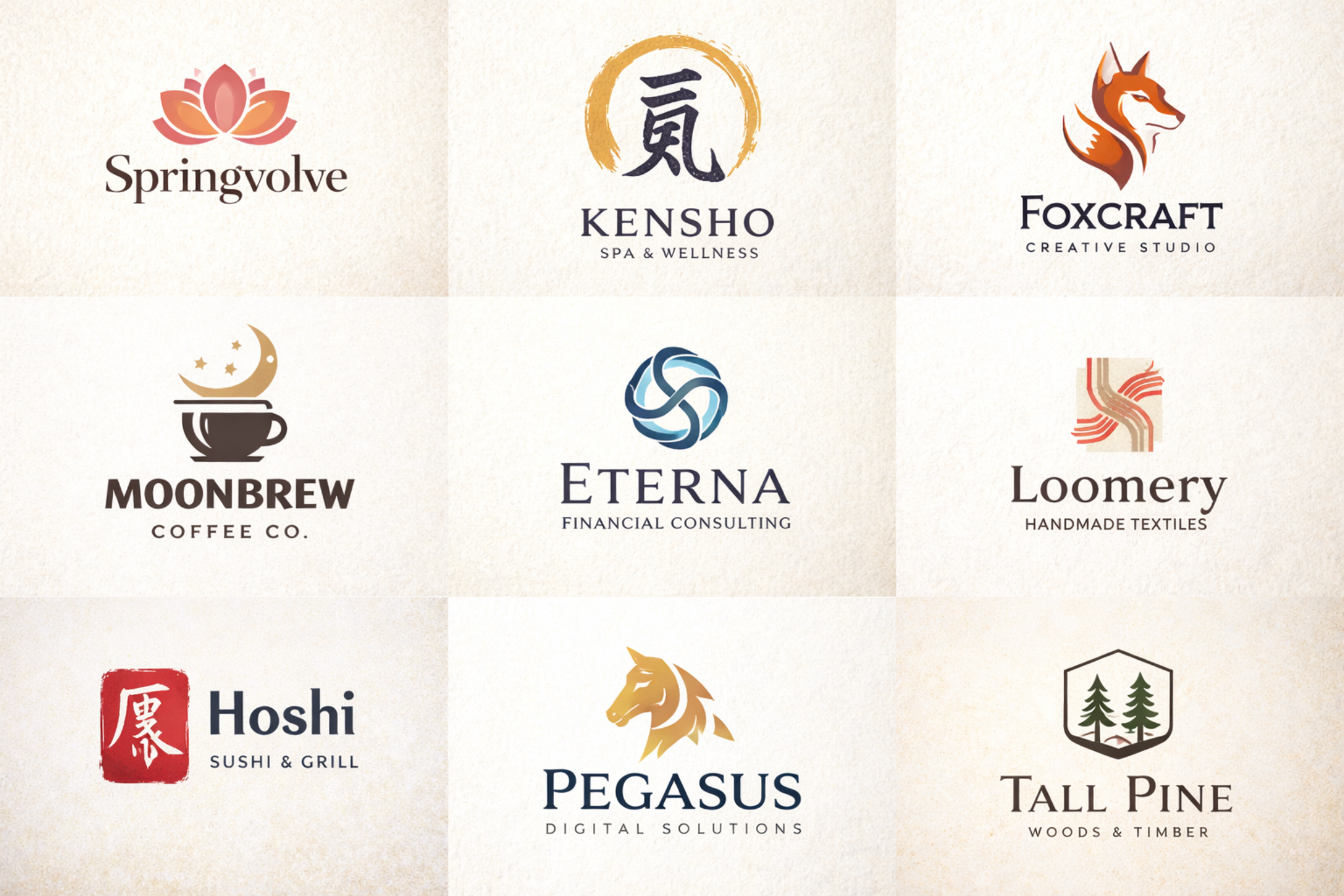Logo Wall: 9 Beispiel-Logos